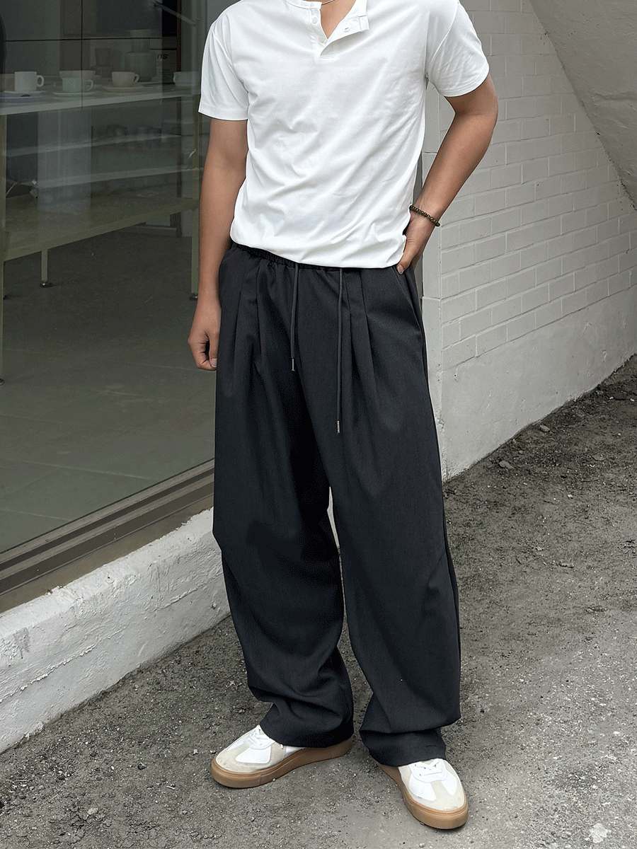 [데일리/강력추천] 클리프 핀턱 밴딩 벌룬팬츠 (3color)