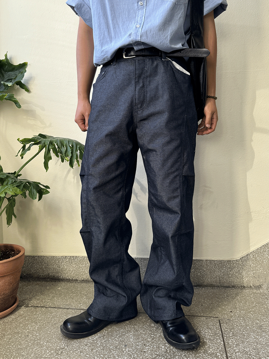 [당일발송] 케인 논페이드 커브드 데님 (2color)