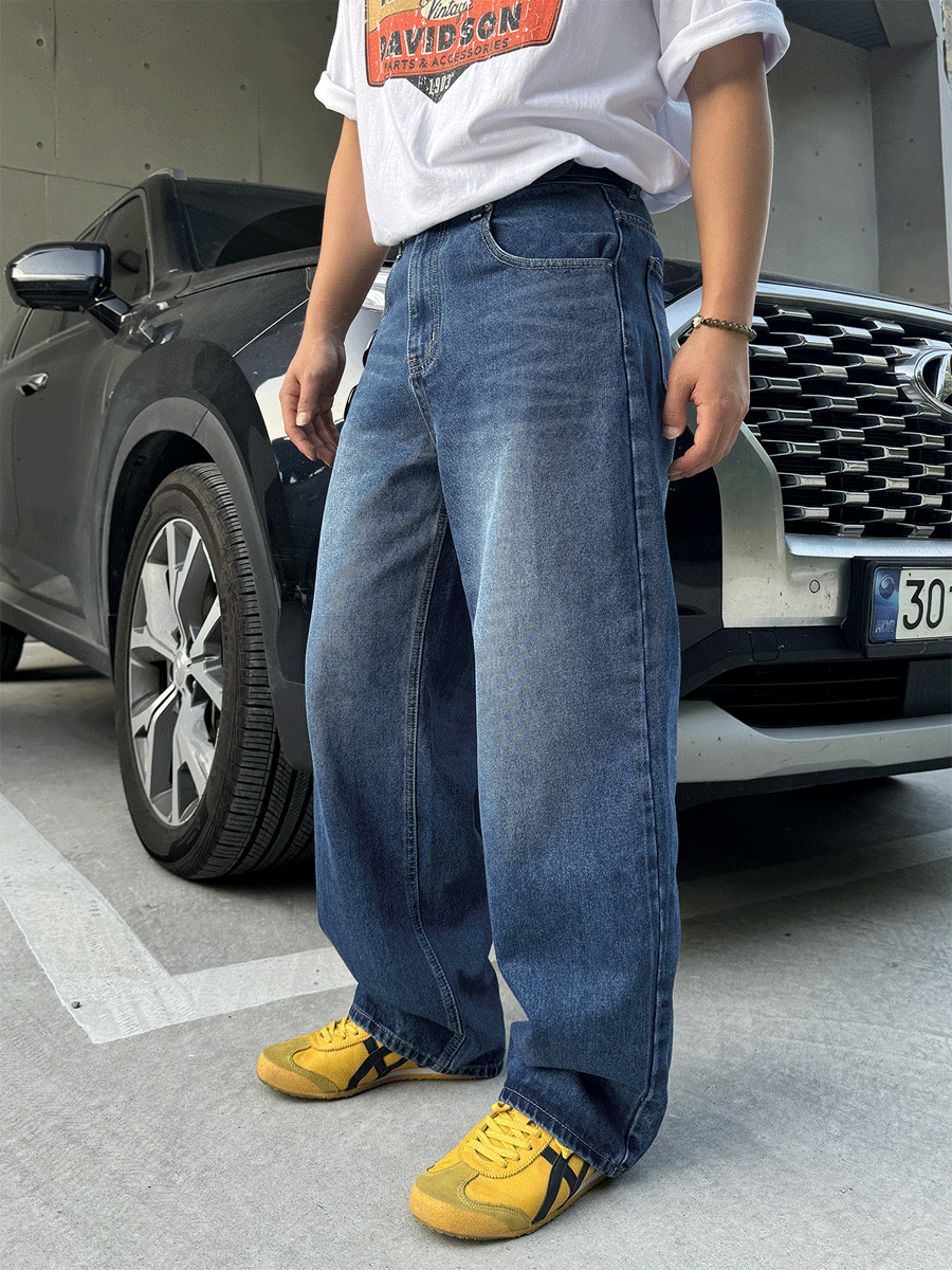 [당일발송] 테리 세미와이드 워싱 데님 (5color)