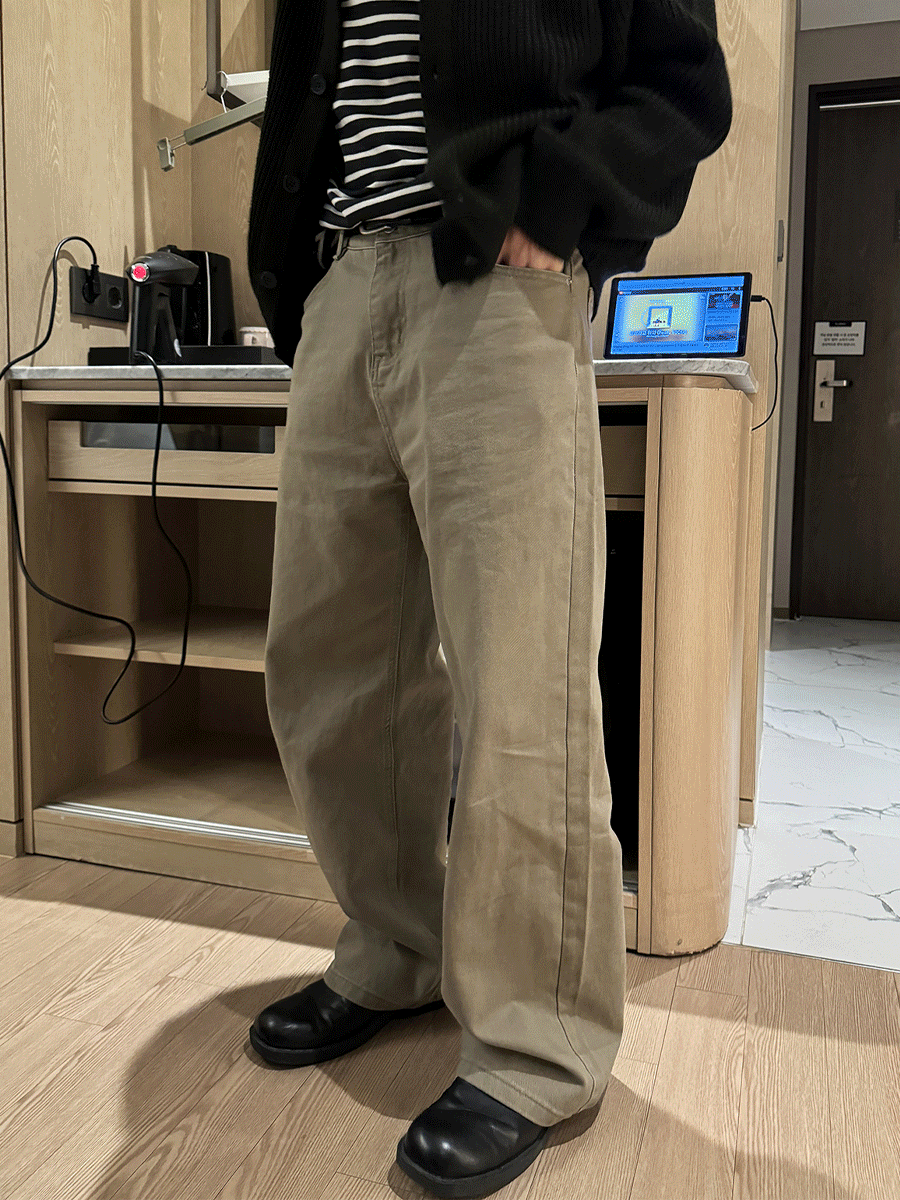 [ BEST ] Basic dyeing wide pants (4color)