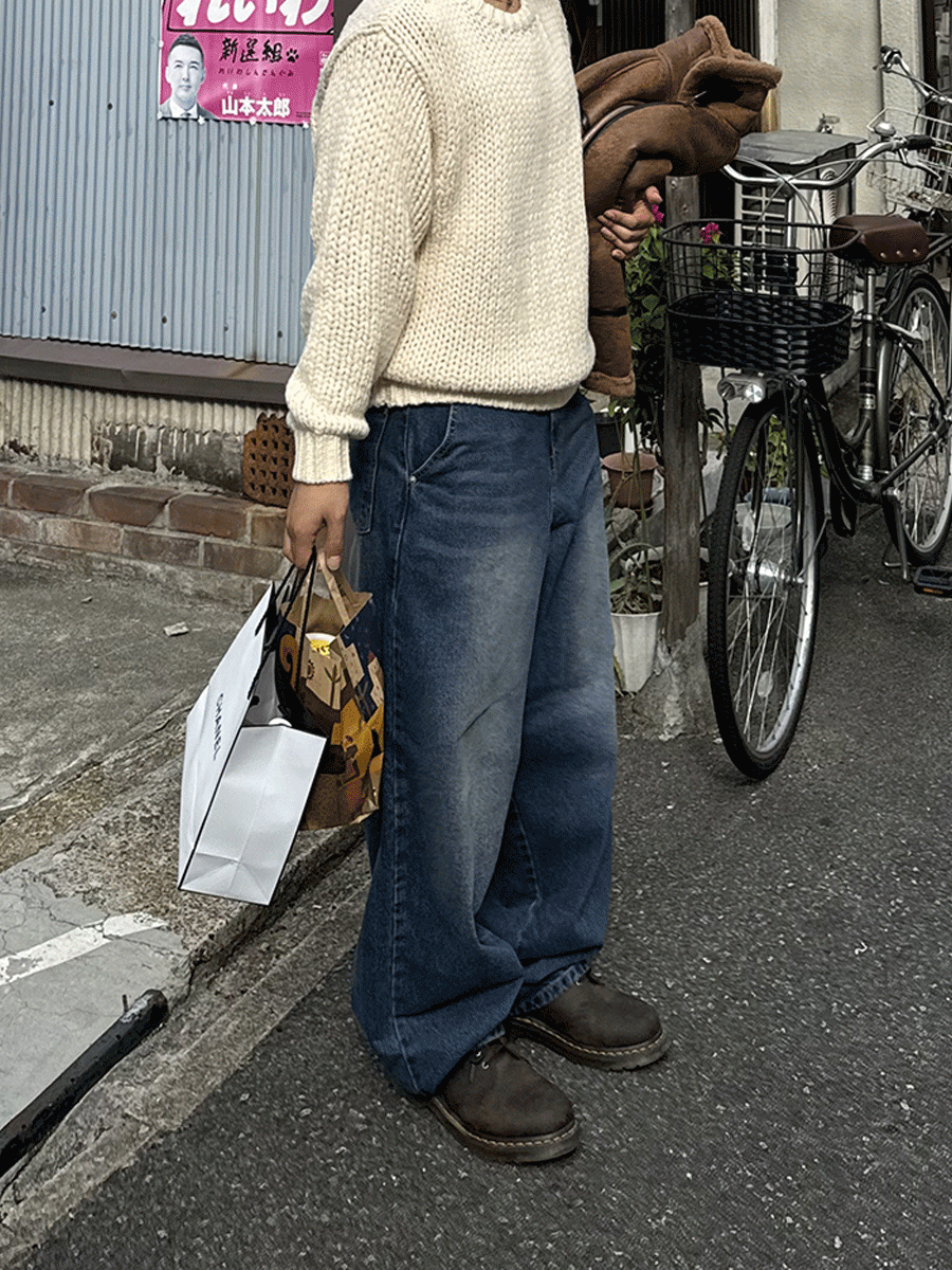 [In Osaka] 데니 틴브러쉬 벌룬 데님 (2color)