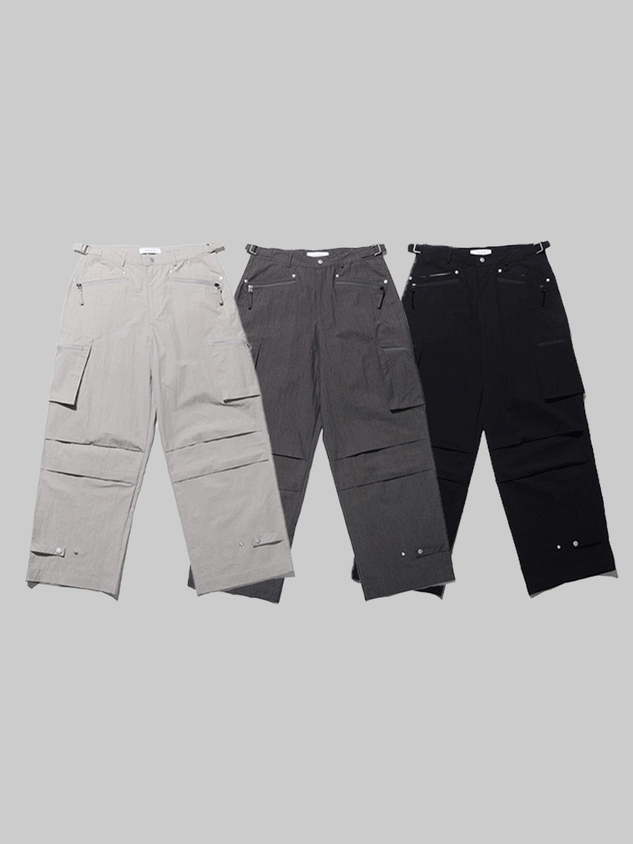 [추천상품] 파인 지퍼 카고 파라슈트 팬츠 (3color)