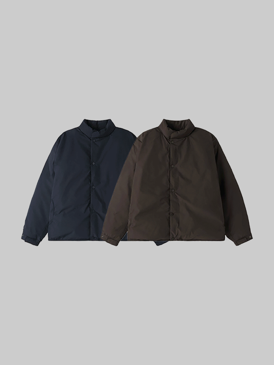 [덕다운100%] 로크 크롭 덕다운 패딩 (2color)