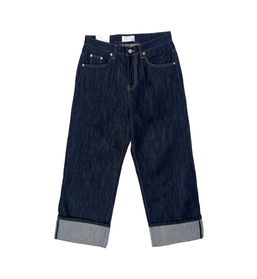 Tomson wide roll up denim (1color)