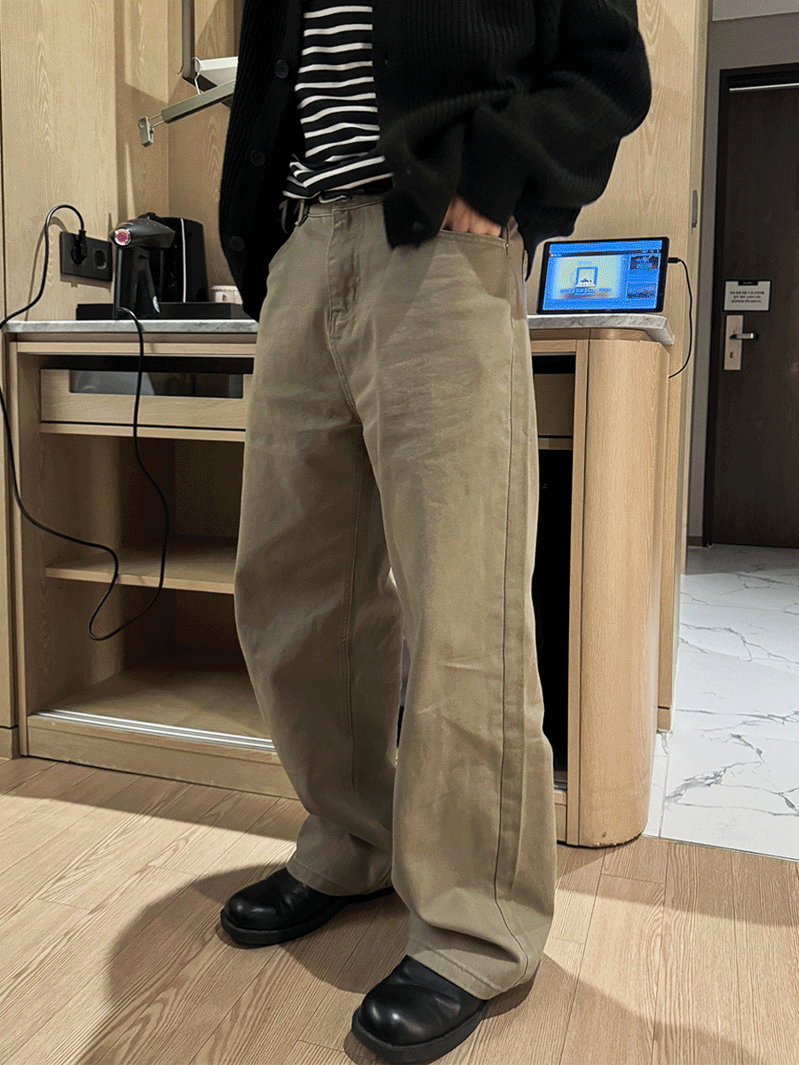 [ BEST / 500장 ] Basic dyeing wide pants (4color)