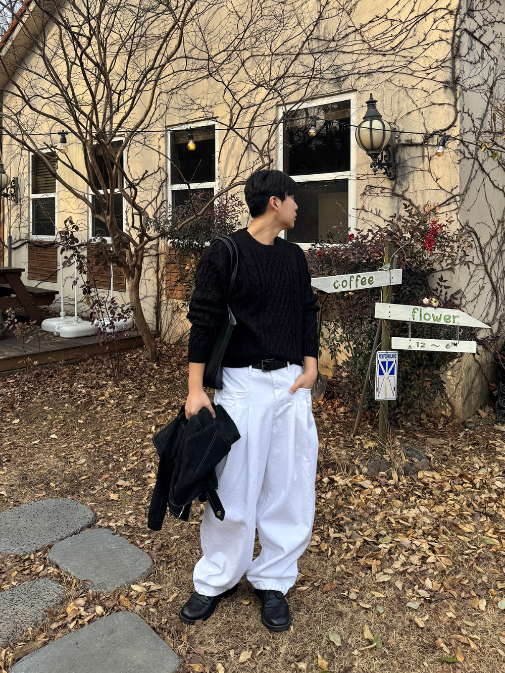 긴팔 티셔츠 모델 착용 이미지-S1L83