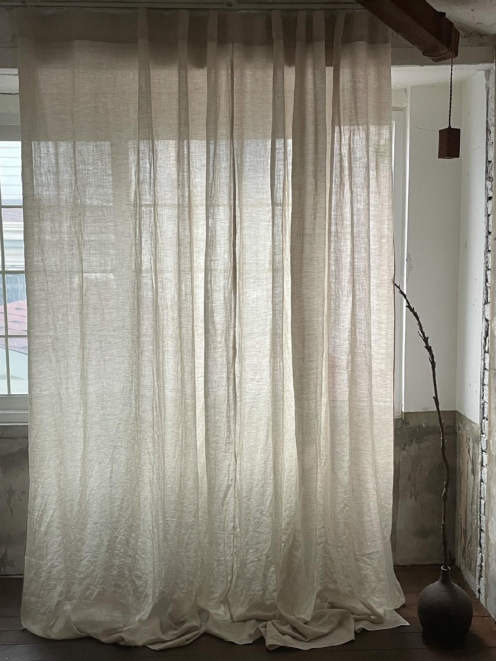 Basis linen curtain