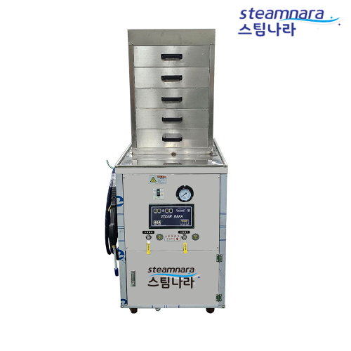 다단식 스팀 찜기(6단) 보일러일체형 220V 6KW 만두 떡찜기 대용량찜기 - 스팀나라