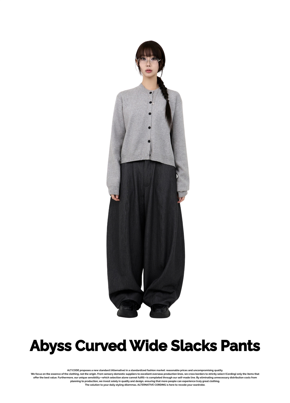 Abyss Curved Slacks | ALT:CODE