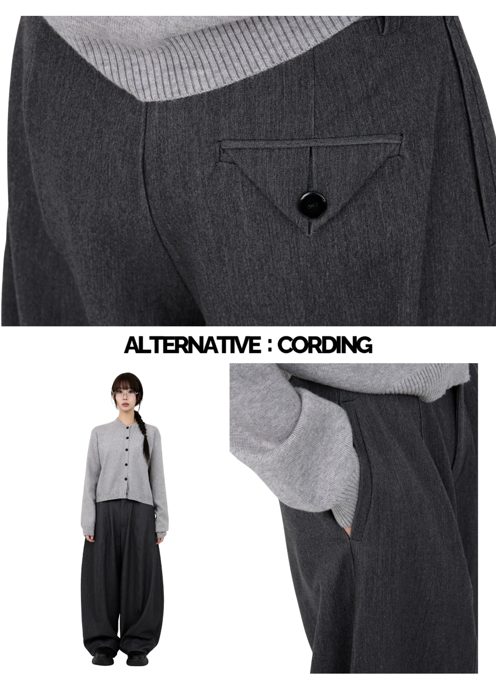 Abyss Curved Slacks | ALT:CODE
