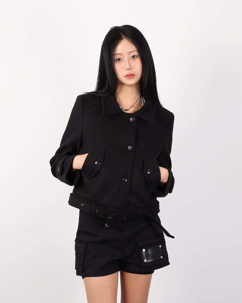 ALT:CODE Becky Black Napoleon Jacket