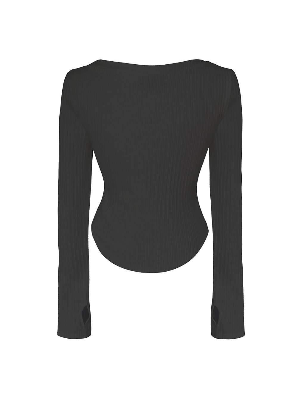 MUSINSA公式 | PLEASENOFOLLOW Bunny Snap Button Top ( Ver.1 ) (Black)