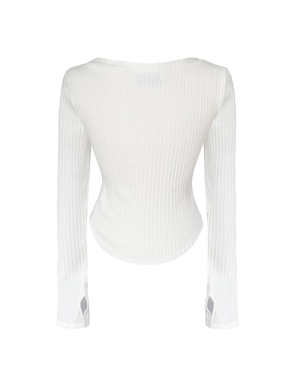 MUSINSA公式 | PLEASENOFOLLOW Bunny Snap Button Top ( Ver.1 ) (White)