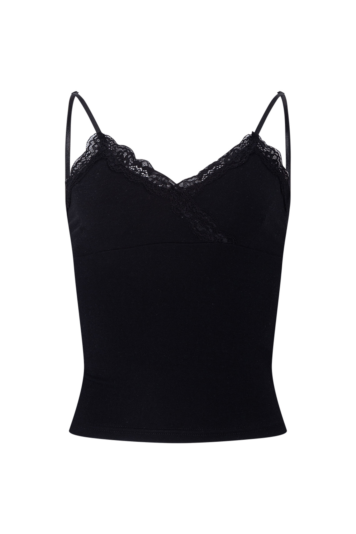 PLEASENOFOLLOW FLORA LACE SLEEVELESS TOP - 9 COLORS BLACK