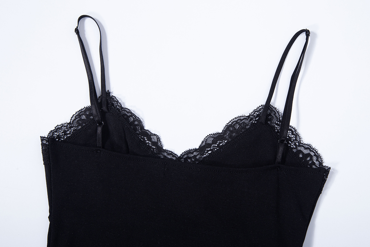 PLEASENOFOLLOW FLORA LACE SLEEVELESS TOP - 9 COLORS BLACK