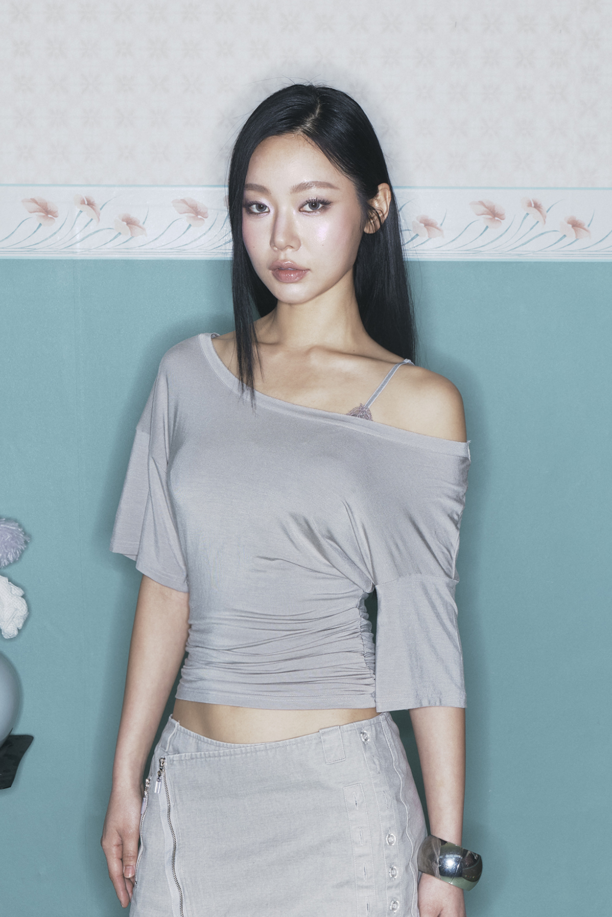 PLEASENOFOLLOW FLORA LACE SLEEVELESS TOP - 9 COLORS GREY