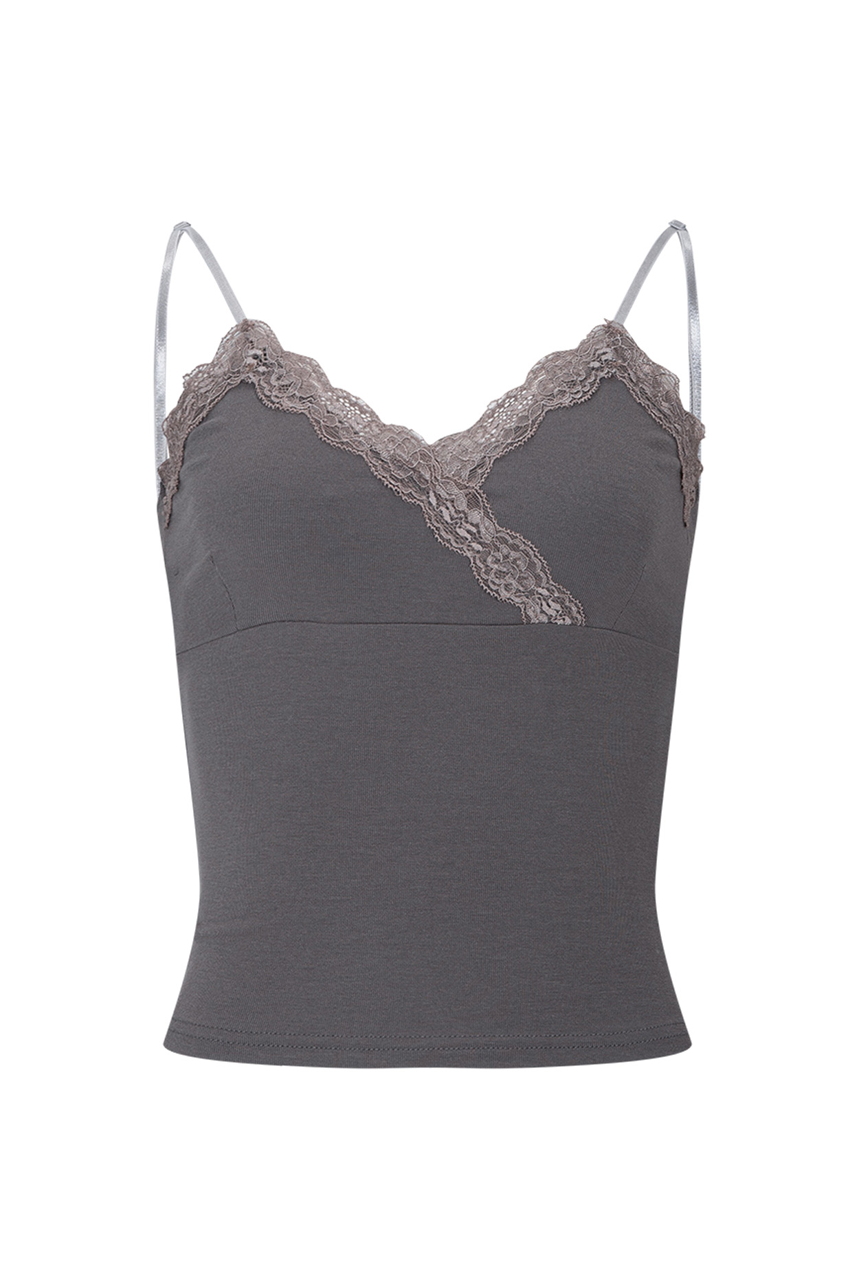 PLEASENOFOLLOW FLORA LACE SLEEVELESS TOP - 9 COLORS GREY