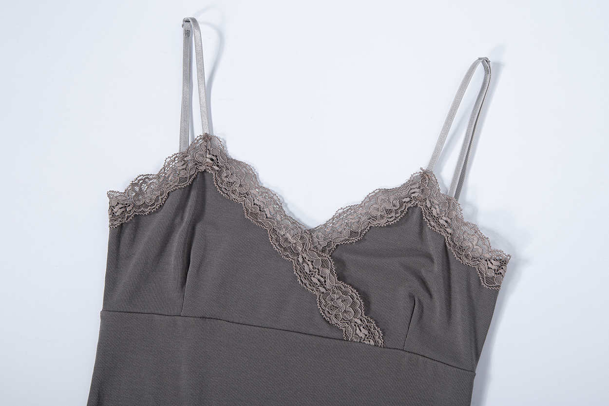 PLEASENOFOLLOW FLORA LACE SLEEVELESS TOP - 9 COLORS GREY