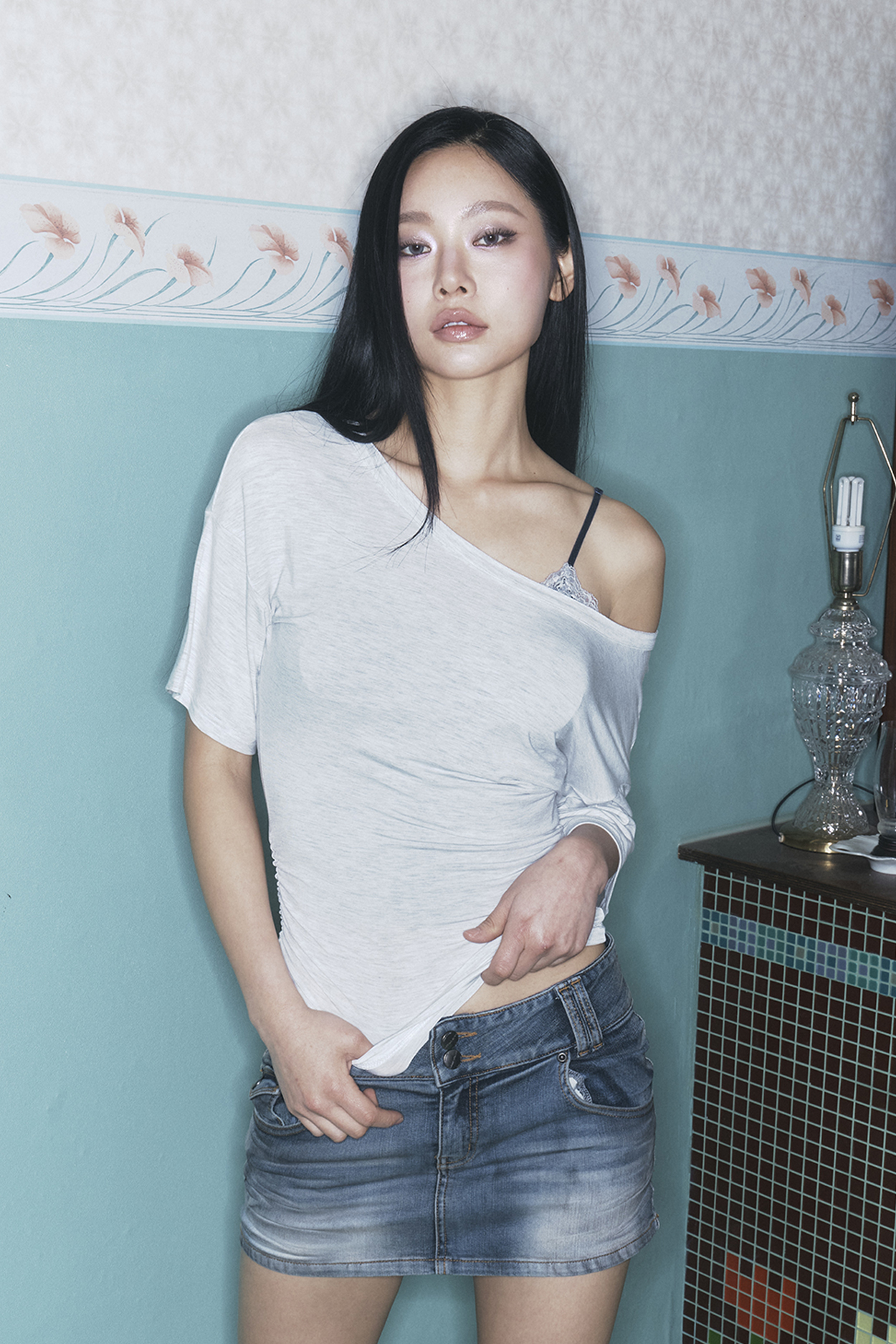 PLEASENOFOLLOW FLORA LACE SLEEVELESS TOP - 9 COLORS NAVY