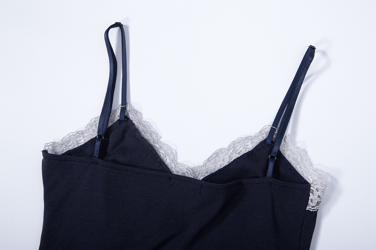 PLEASENOFOLLOW FLORA LACE SLEEVELESS TOP - 9 COLORS NAVY