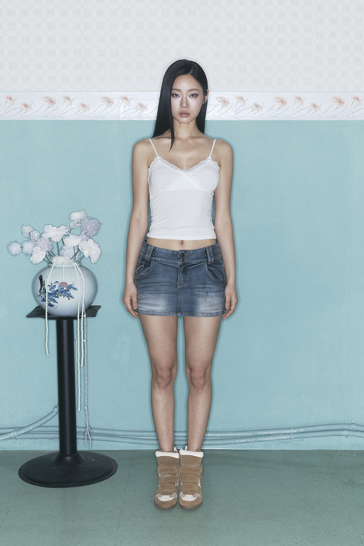 PLEASENOFOLLOW FLORA LACE SLEEVELESS TOP - 9 COLORS WHITE
