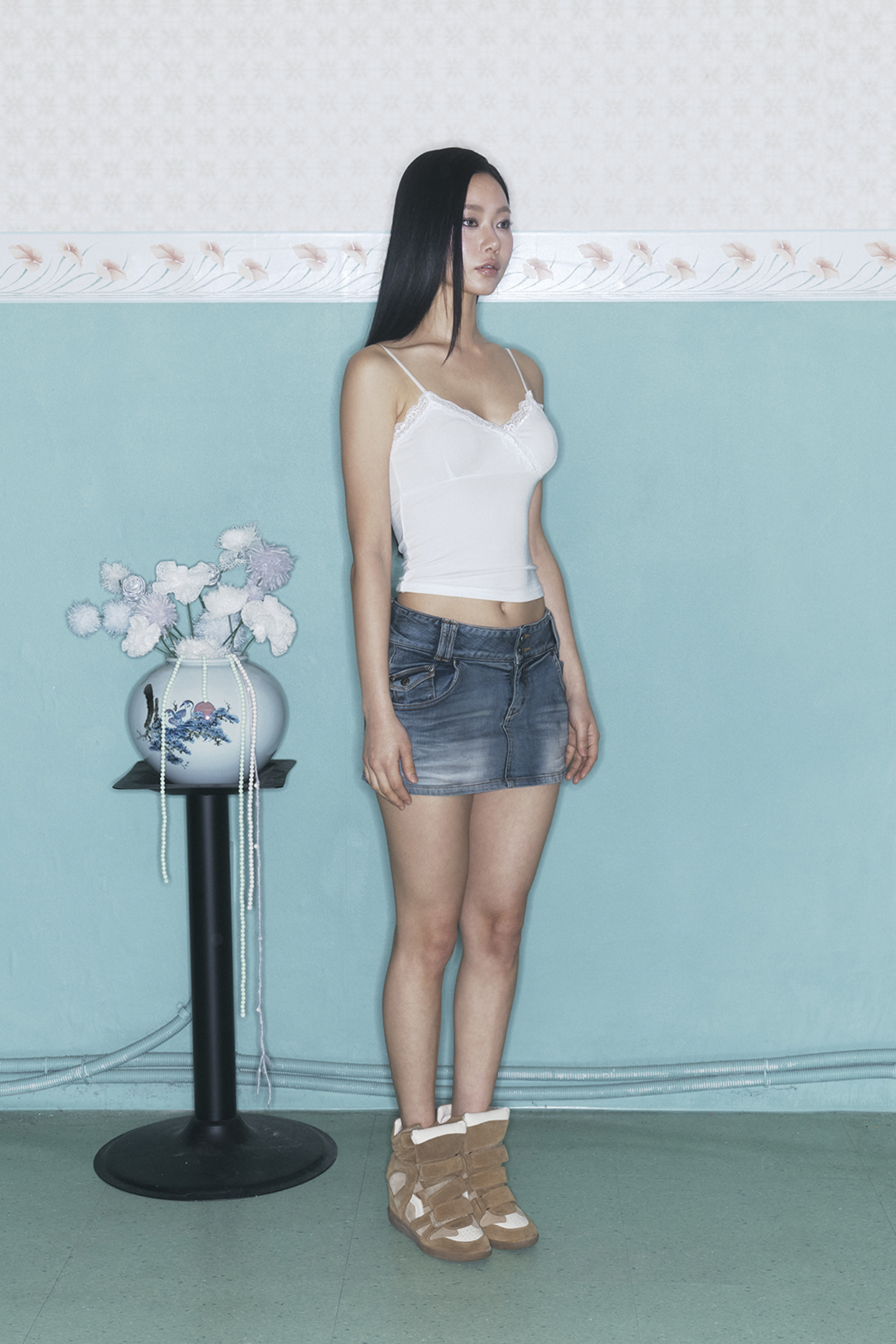 PLEASENOFOLLOW FLORA LACE SLEEVELESS TOP - 9 COLORS WHITE