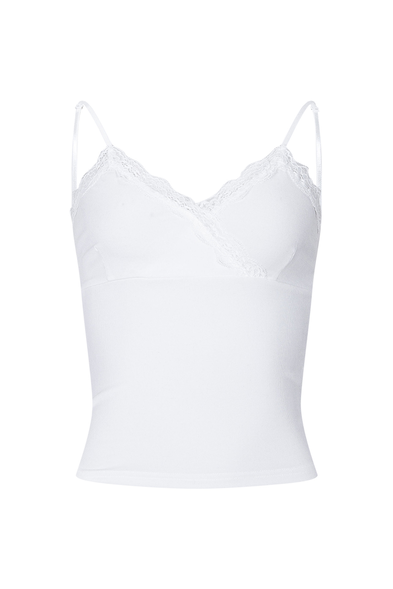 PLEASENOFOLLOW FLORA LACE SLEEVELESS TOP - 9 COLORS WHITE