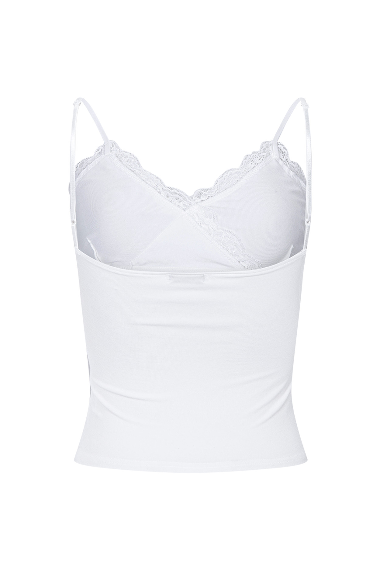 PLEASENOFOLLOW FLORA LACE SLEEVELESS TOP - 9 COLORS WHITE
