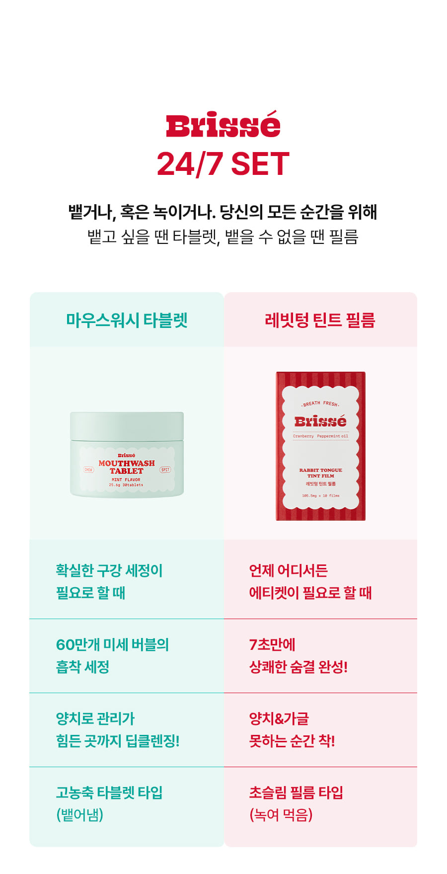마우스워시 타블렛 민트향