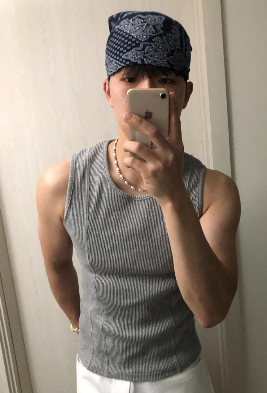 [Double slit sleeveless] top 1+1