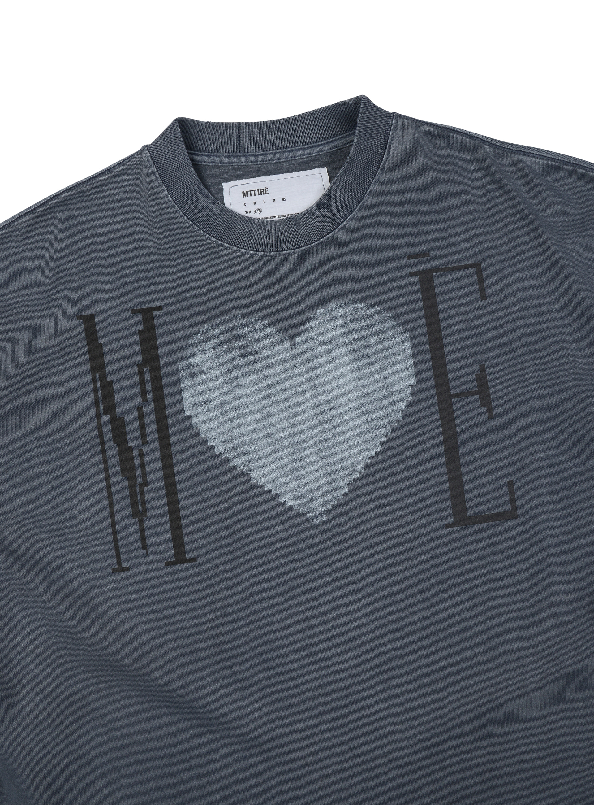 MTTIRÉ MÉ VINTAGEHEART OVERSIZED T-SHIRT MÉ VINTAGE HEART OVERSIZED T-SHIRT / NAVY - MTTIRE