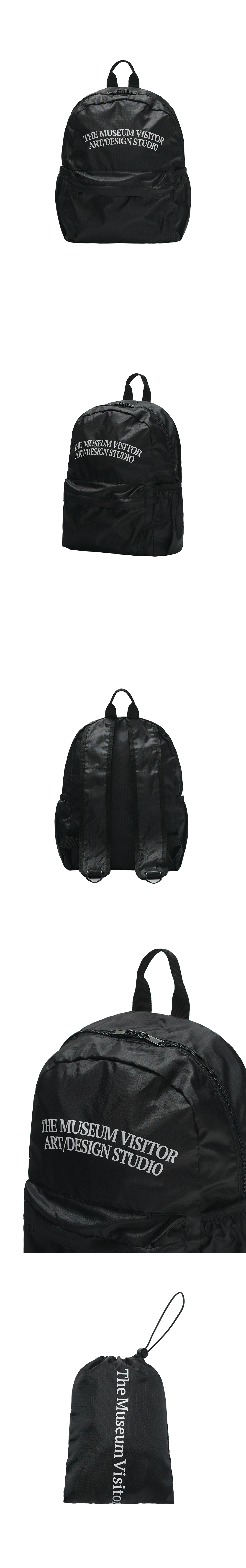 MUSINSA公式 | THEMUSEUMVISITOR PACKABLE LOGO BACKPACK (BLACK)