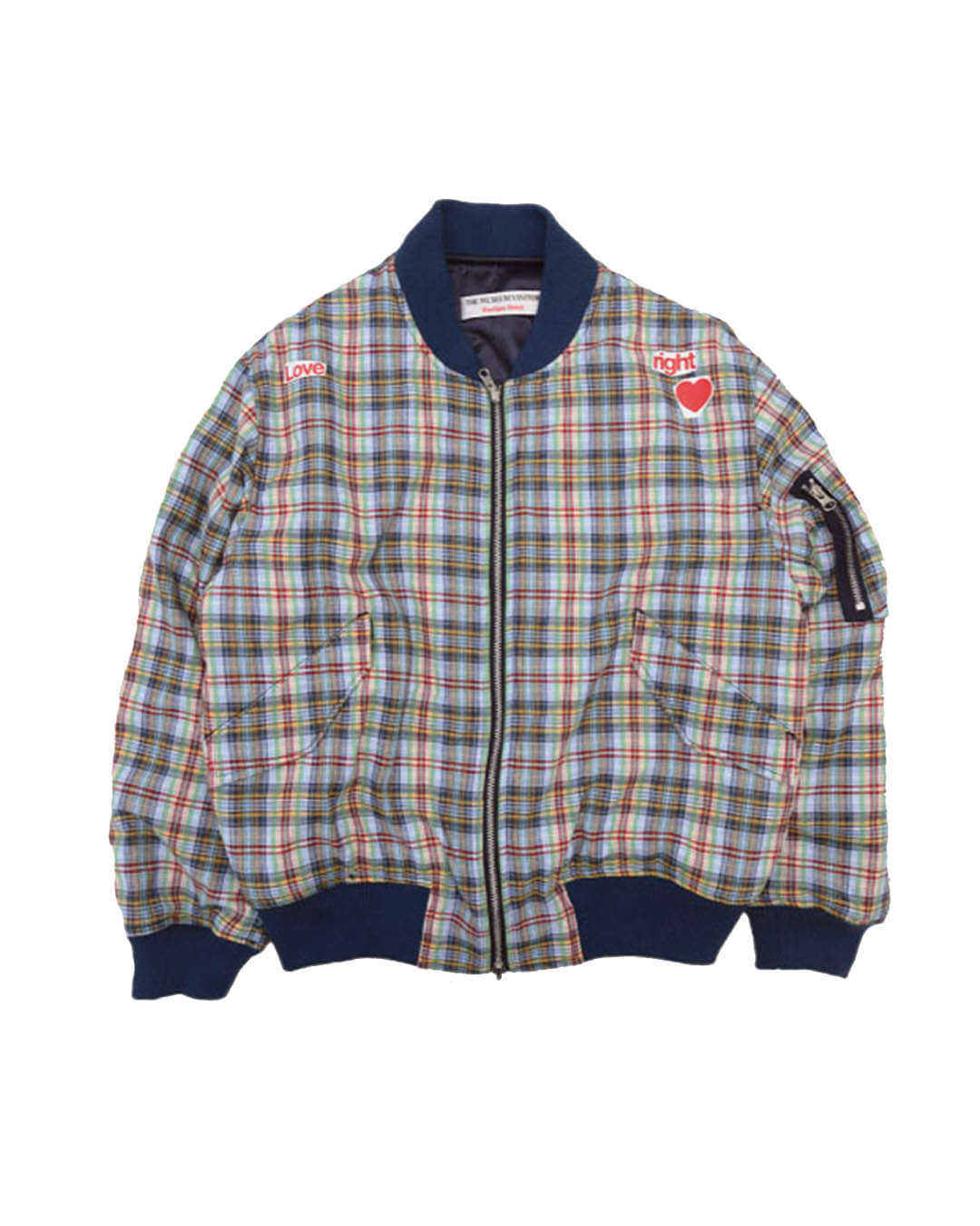 LOVE CHECK MA-1 JACKET (CHECK) - 더 뮤지엄 비지터