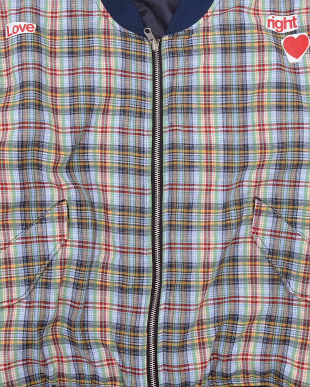 LOVE CHECK MA-1 JACKET (CHECK) - 더 뮤지엄 비지터