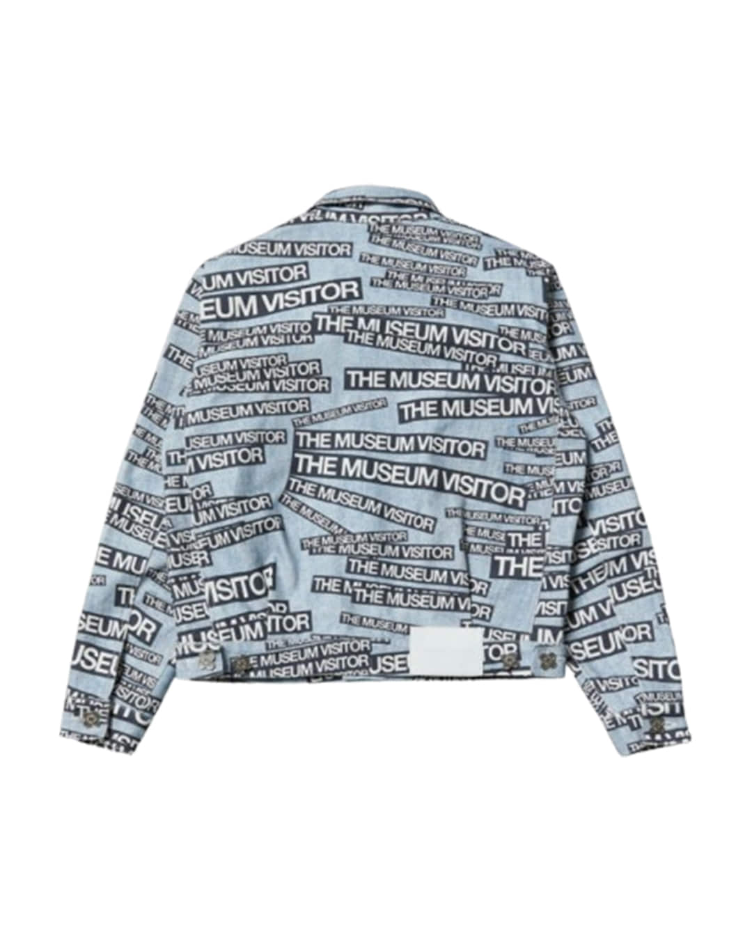 THE MUSEUM VISITOR LOGO PRINTED TRUCKER JACKET (SKY BLUE) - 더 