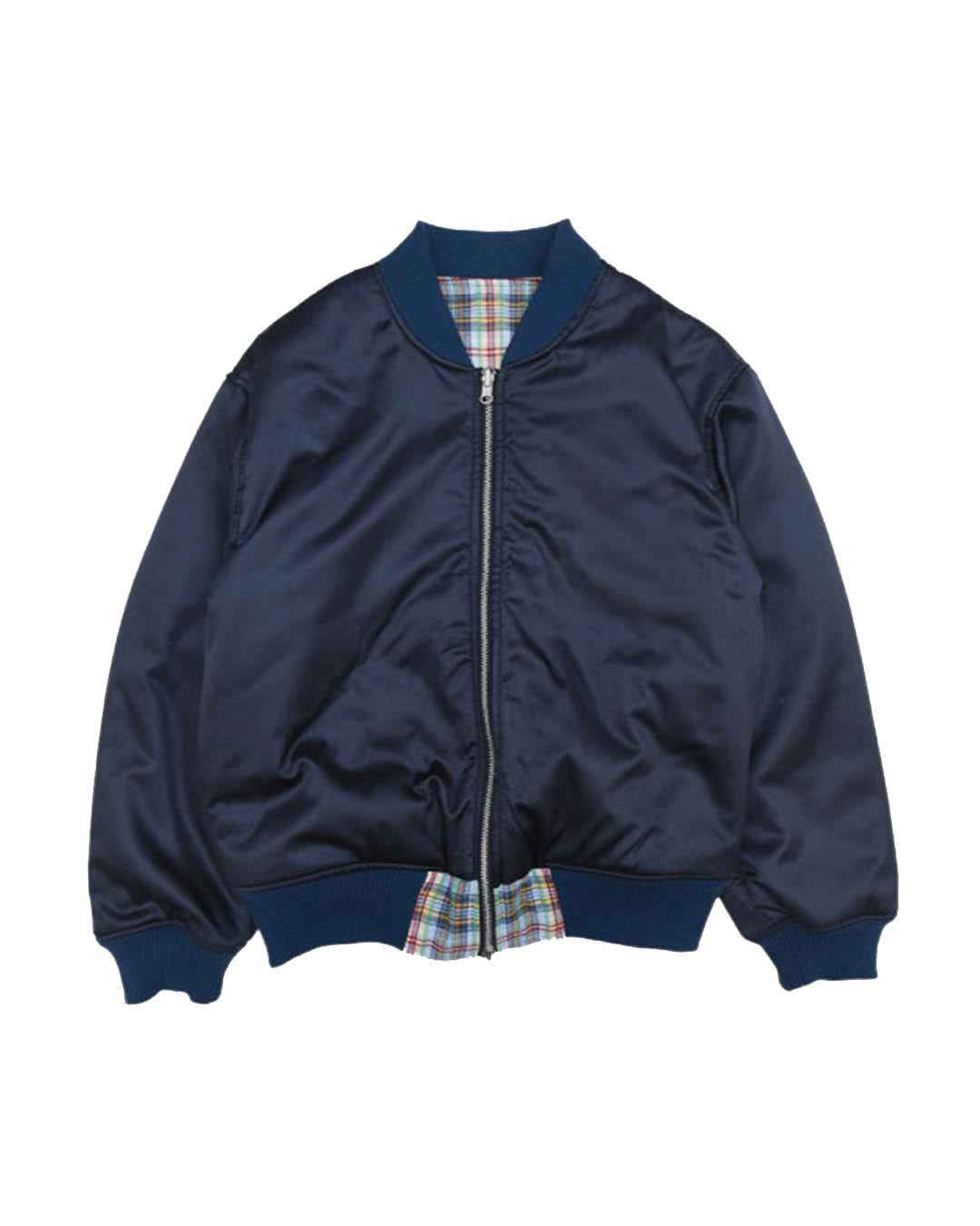 LOVE CHECK MA-1 JACKET (CHECK) - 더 뮤지엄 비지터