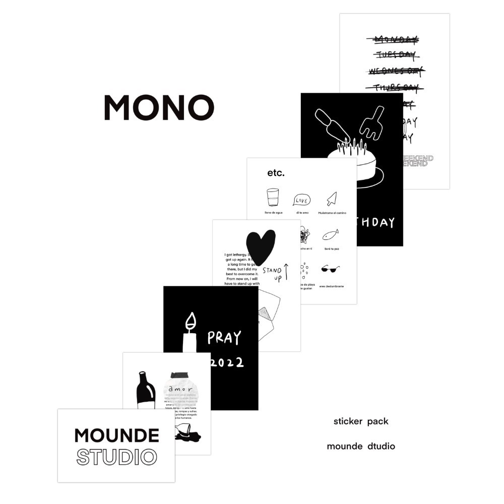 Mono sticker pack - 14 piece