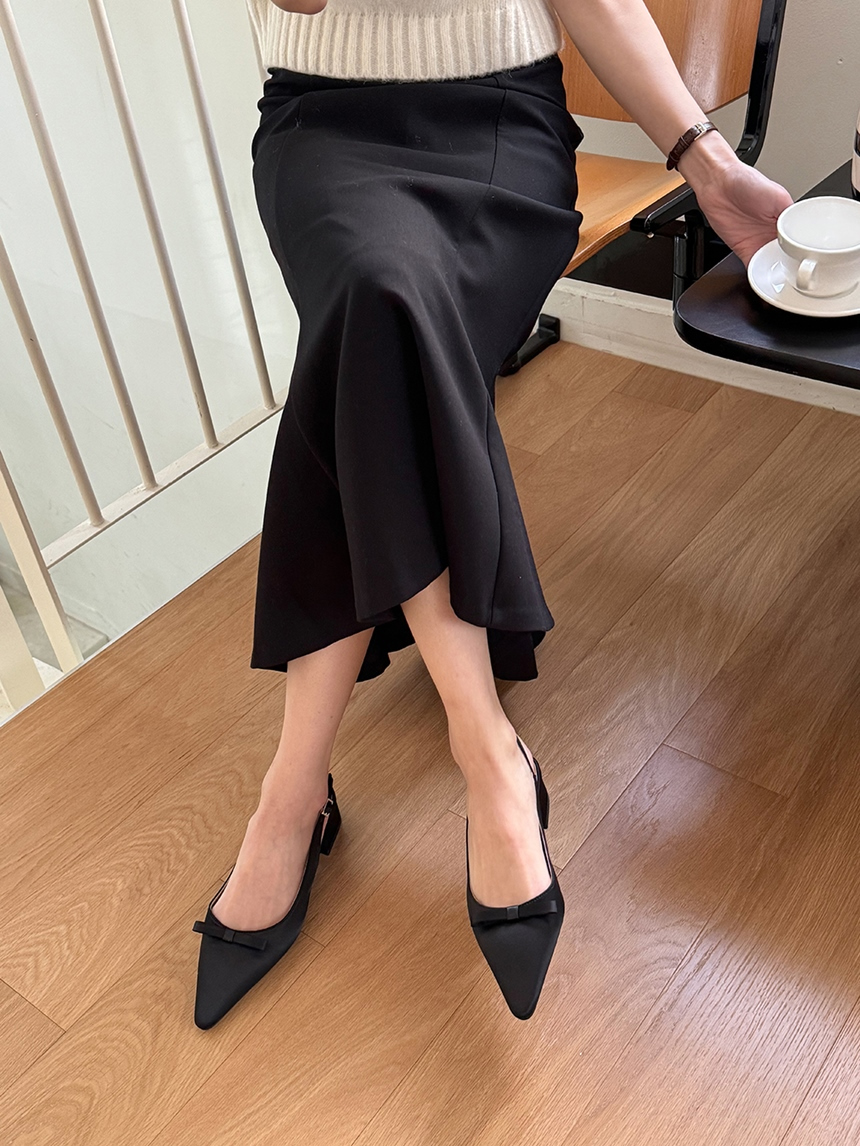 페미닌 리본 스틸레토 러블리 쿠션 슬링백 힐 4cm 상세 이미지 24