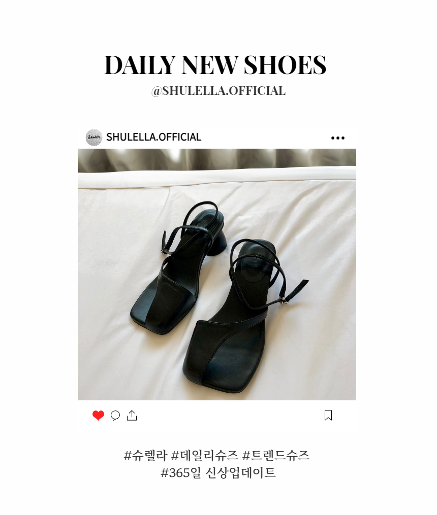트렌드 유니크 언발란스 발목 스트랩 컴포트 발편한 쿠션 통굽 여름 여성 샌들 힐 7cm 상세 이미지 1
