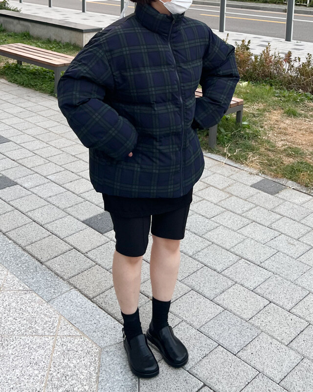 앞줄 바이커 팬츠 ( 블랙 ) 밴딩 폴리 스판 상세 이미지 31