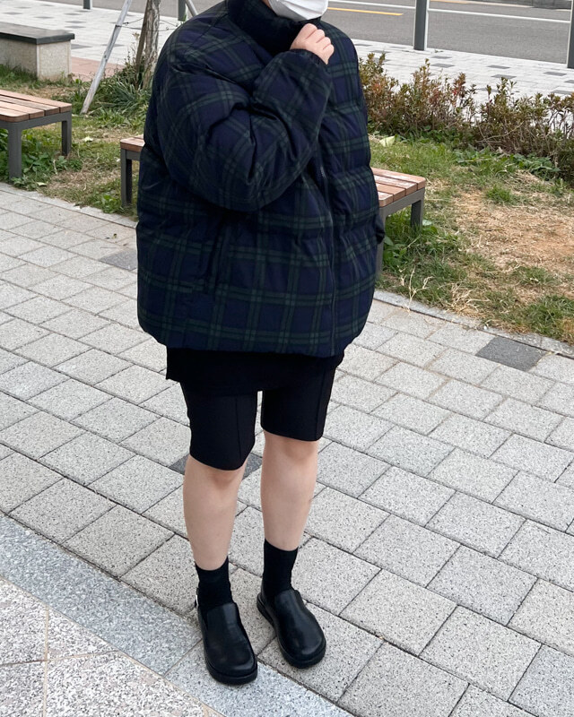 앞줄 바이커 팬츠 ( 블랙 ) 밴딩 폴리 스판 상세 이미지 29