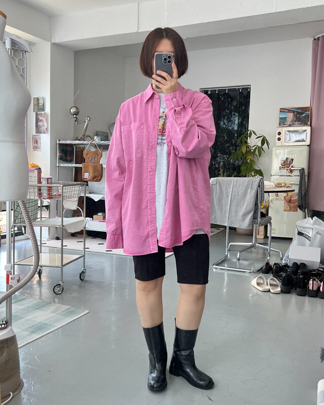 앞줄 바이커 팬츠 ( 블랙 ) 밴딩 폴리 스판 상세 이미지 4