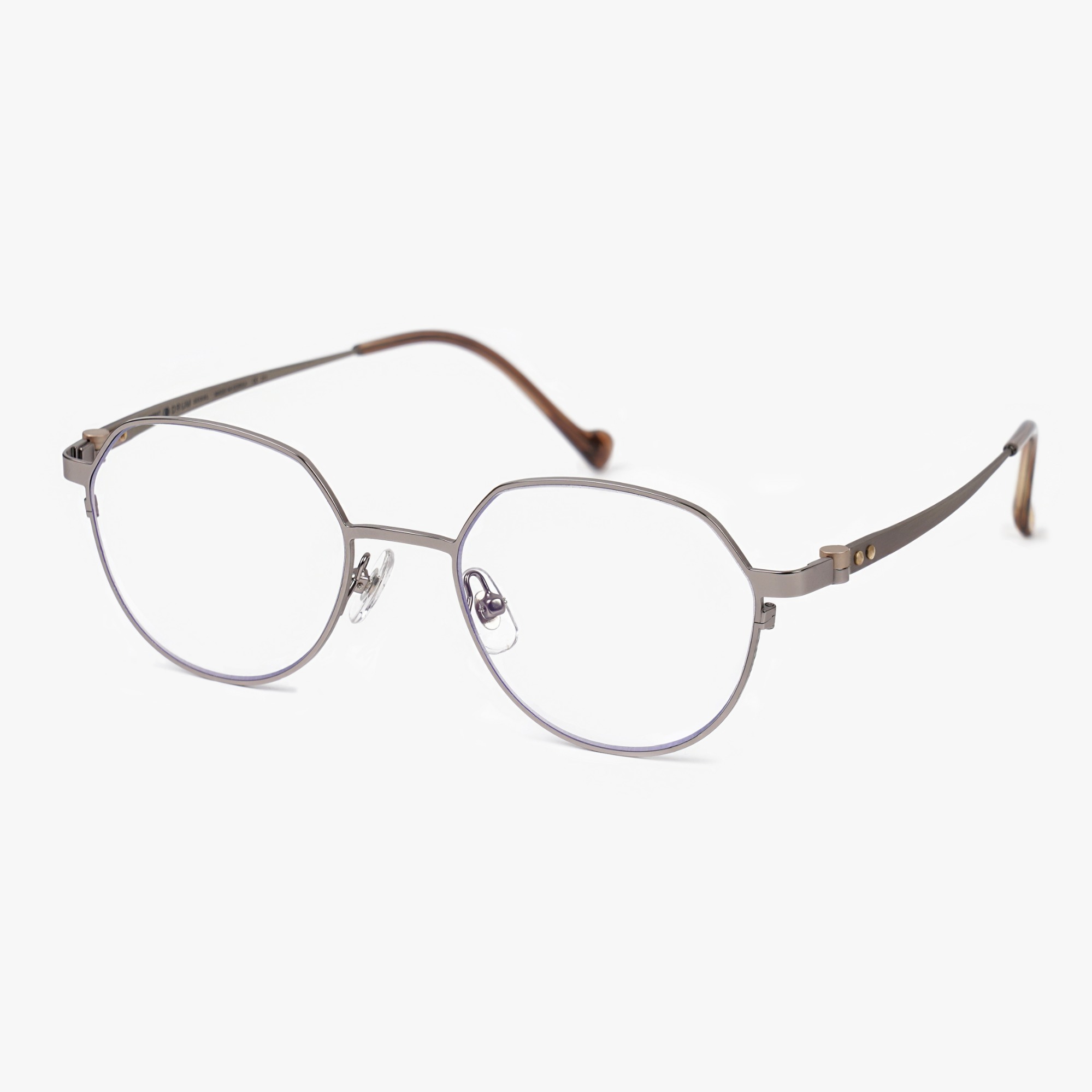 NOA titanium glasses with clip-on sunglasses
