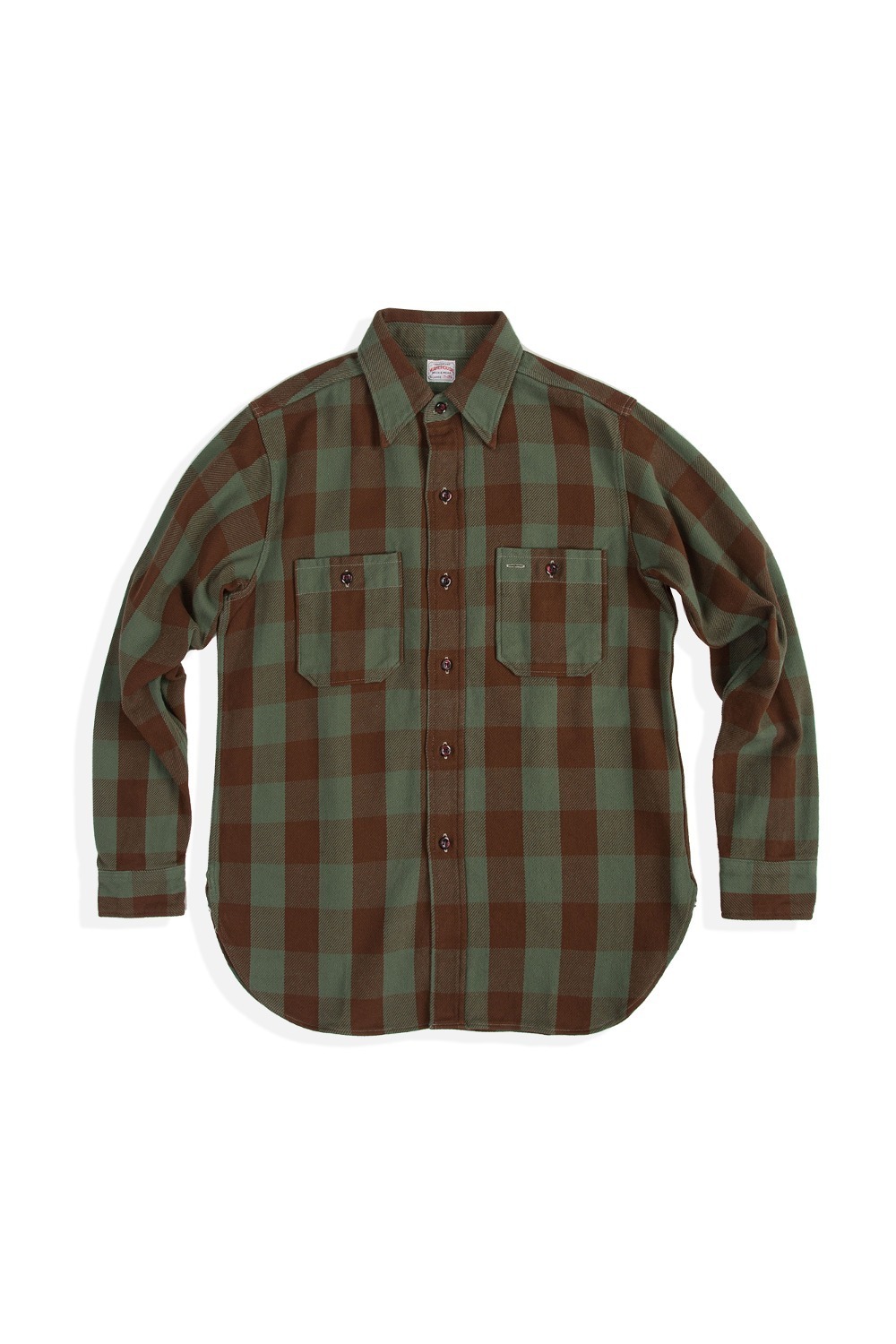 LOT 3104 FLANNEL SHIRTS PATTERN A BROWN/GREEN