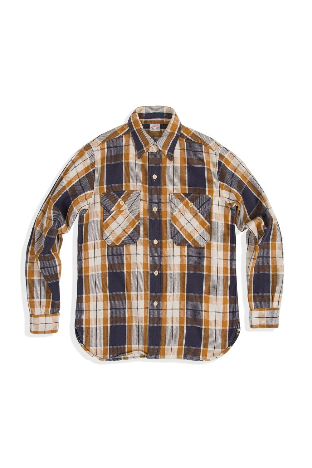LOT 3104 FLANNEL SHIRTS PATTERN E ONE WASH NAVY