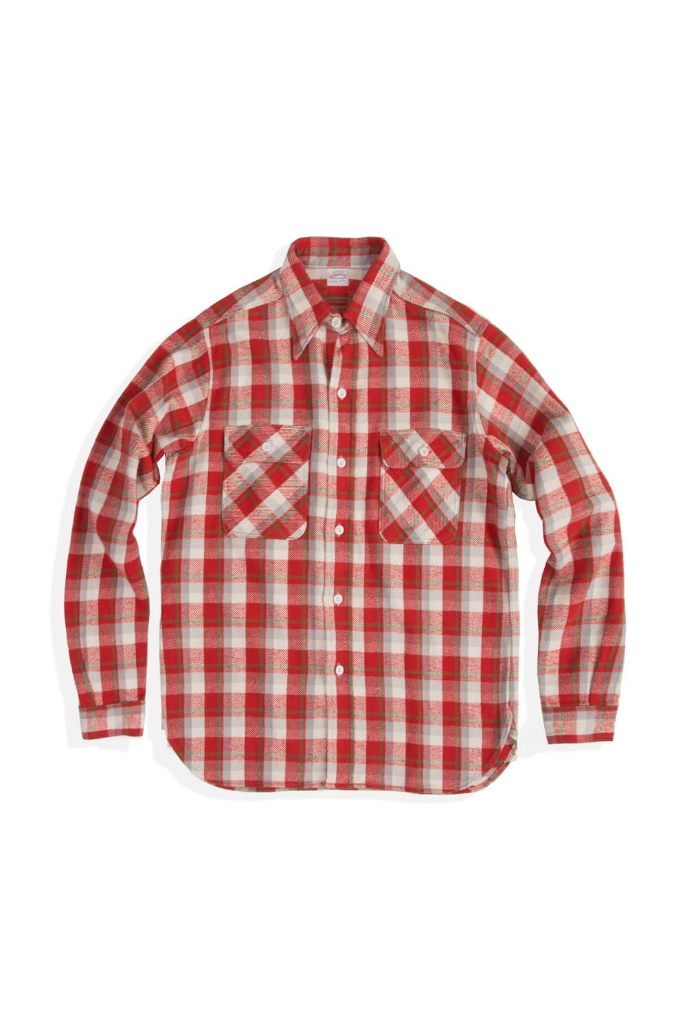 LOT 3104 FLANNEL SHIRTS PATTERN D ONE WASH RED