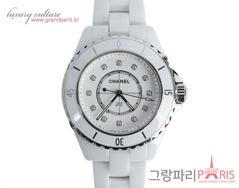 J12 워치 33MM 화이트 다이얼 다이아몬드