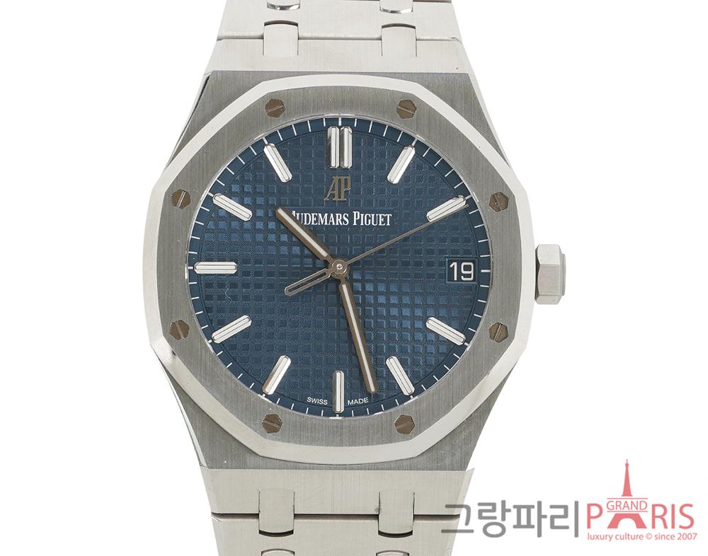 로얄오크 셀프와인딩 41mm 스틸 블루 다이얼 15510ST