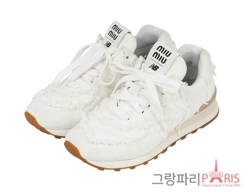 X 뉴발란스 574 데님 화이트 37