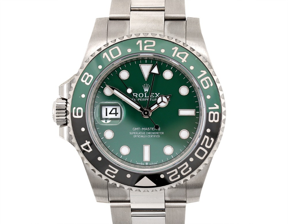 로렉스 GMT 마스터 II 40mm 화이트골드 그린 세라믹 다이얼 126729VTNR